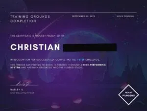 Trading Challenge Success