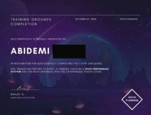 Trading Challenge Success